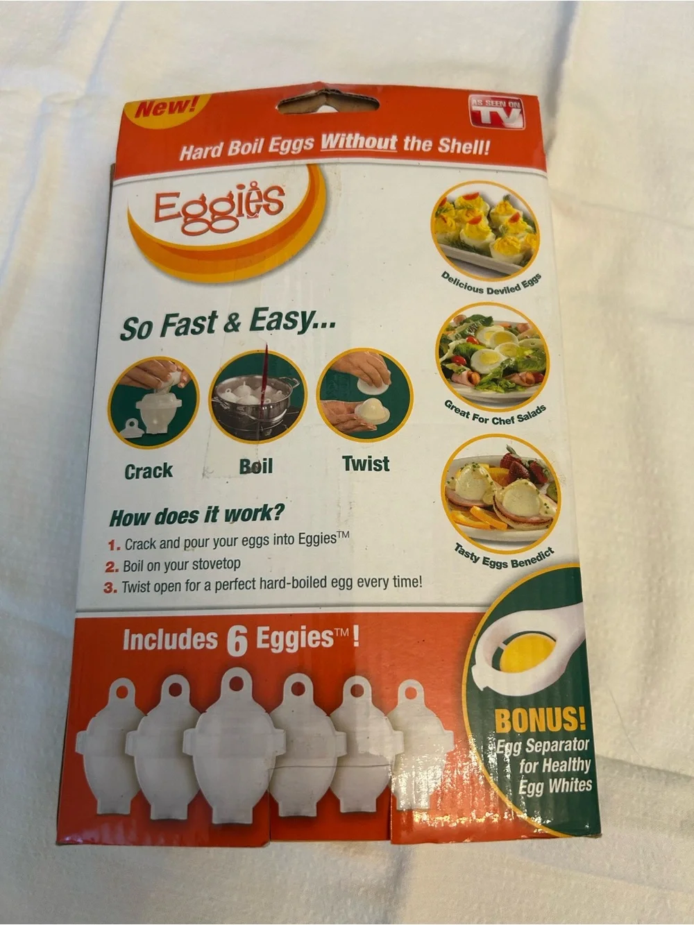 Eggies Hard Boil Eggs Without The Shell! 6 Eggies